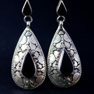 Gorgeous Black Agate and Silver Earrings